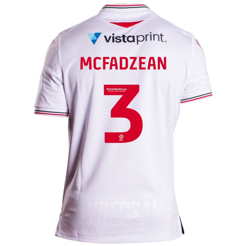 Kandiny Enfant Maillot Callum Mcfadzean #3 Blanc Tenues Extérieur 2023/24 T-Shirt