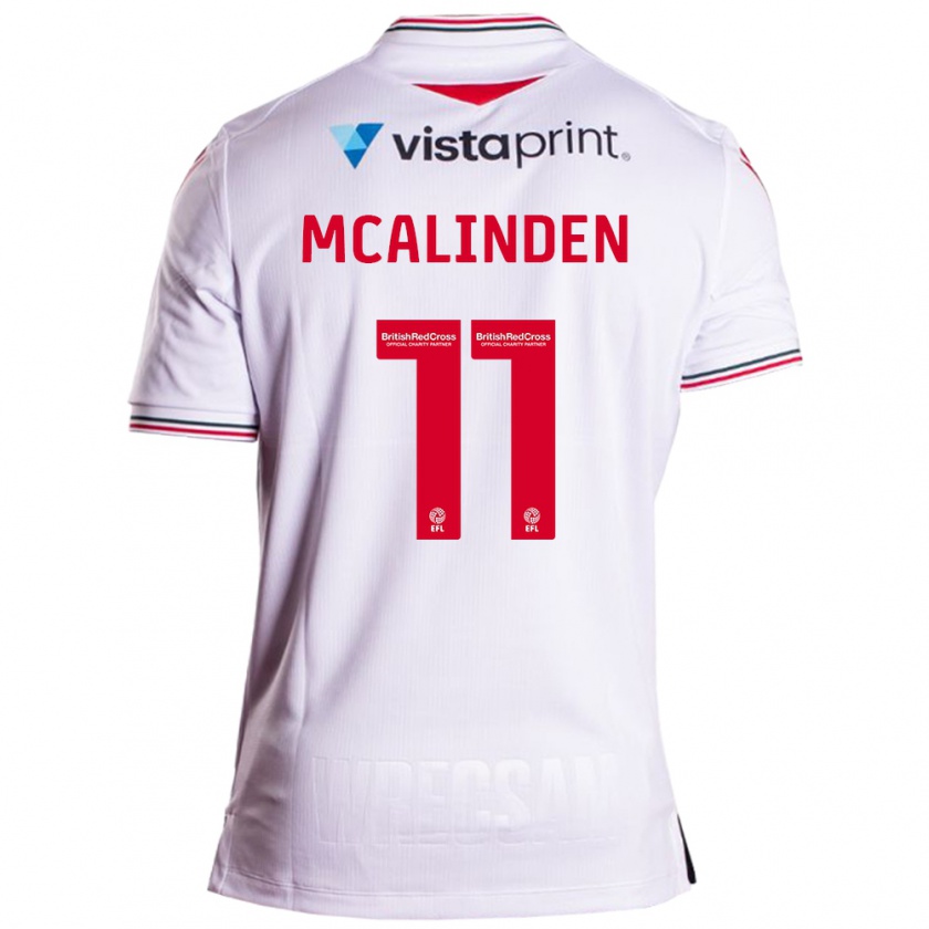 Kandiny Enfant Maillot Liam Mcalinden #11 Blanc Tenues Extérieur 2023/24 T-Shirt