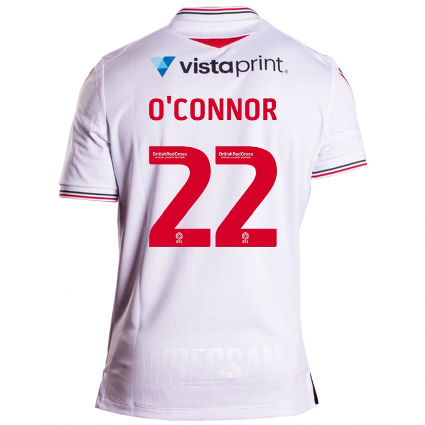 Kandiny Enfant Maillot Thomas O'connor #22 Blanc Tenues Extérieur 2023/24 T-Shirt