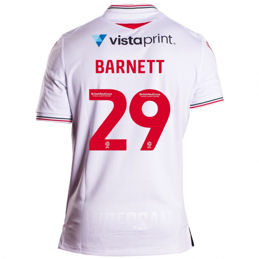 Kandiny Enfant Maillot Ryan Barnett #29 Blanc Tenues Extérieur 2023/24 T-Shirt