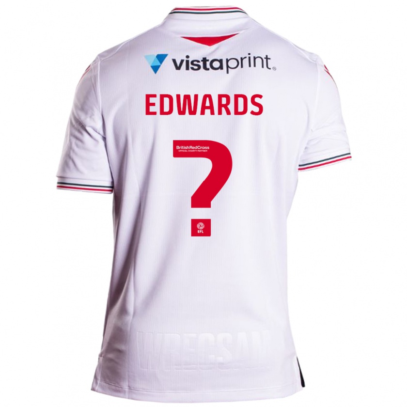 Kandiny Enfant Maillot Callum Edwards #0 Blanc Tenues Extérieur 2023/24 T-Shirt