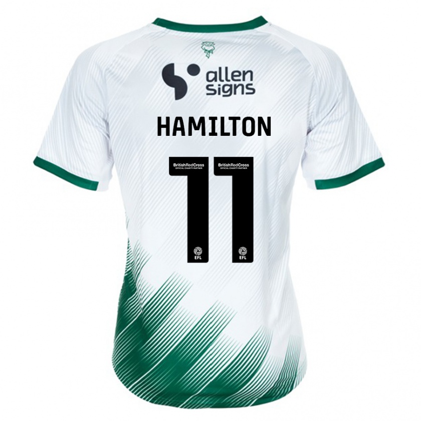 Kandiny Enfant Maillot Ethan Hamilton #11 Blanc Tenues Extérieur 2023/24 T-Shirt