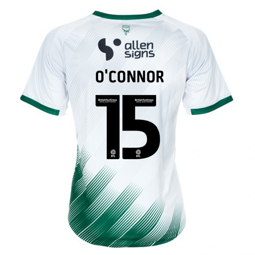 Kandiny Enfant Maillot Paudie O'connor #15 Blanc Tenues Extérieur 2023/24 T-Shirt