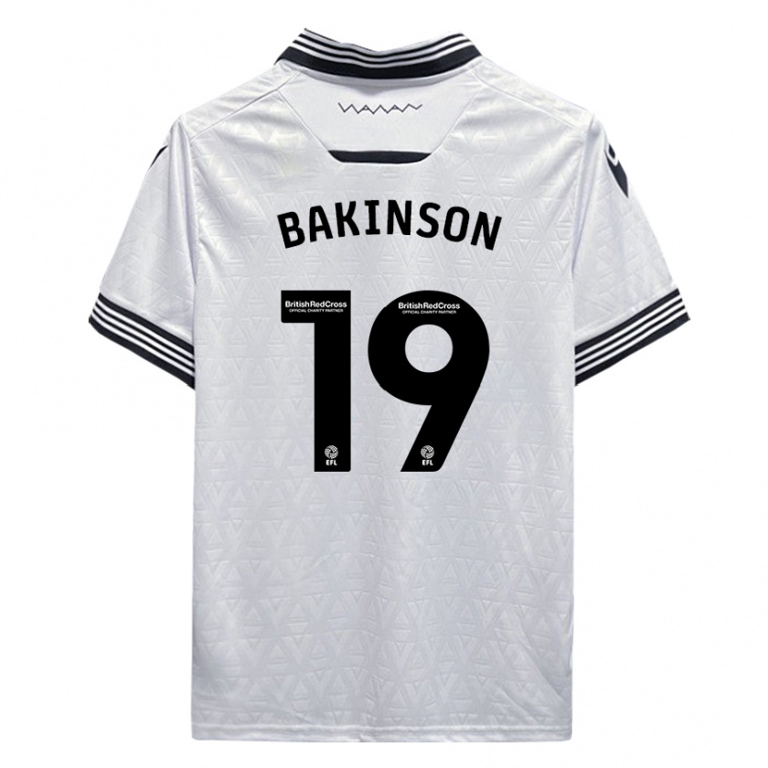 Kandiny Enfant Maillot Tyreeq Bakinson #19 Blanc Tenues Extérieur 2023/24 T-Shirt