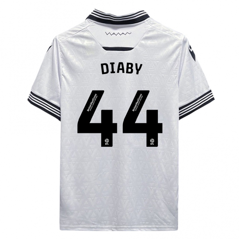 Kandiny Enfant Maillot Momo Diaby #44 Blanc Tenues Extérieur 2023/24 T-Shirt