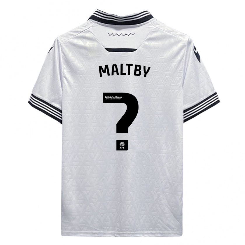 Kandiny Enfant Maillot Mackenzie Maltby #0 Blanc Tenues Extérieur 2023/24 T-Shirt