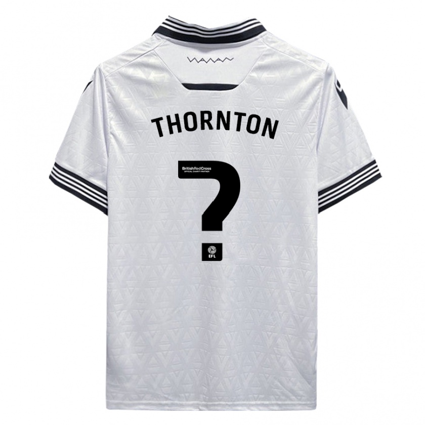 Kandiny Enfant Maillot Jarvis Thornton #0 Blanc Tenues Extérieur 2023/24 T-Shirt