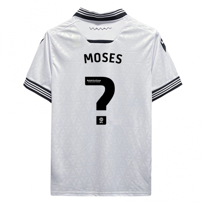 Kandiny Enfant Maillot Devlan Moses #0 Blanc Tenues Extérieur 2023/24 T-Shirt