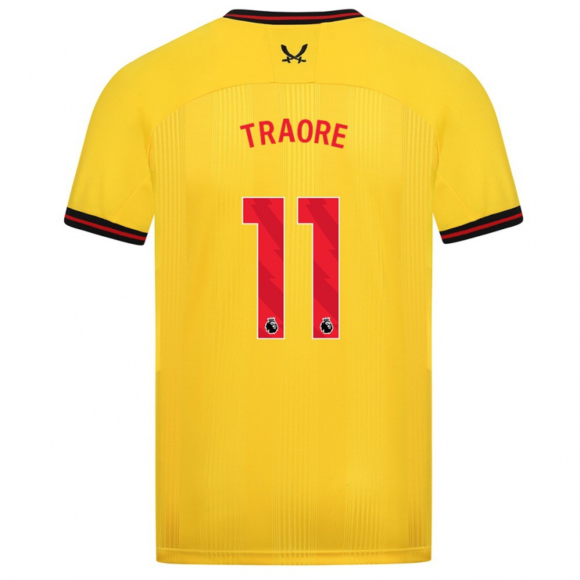 Kandiny Enfant Maillot Bénie Traoré #11 Jaune Tenues Extérieur 2023/24 T-Shirt