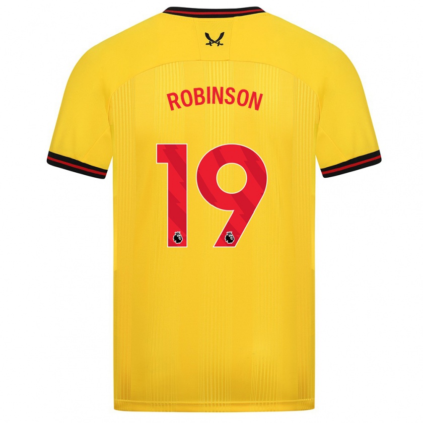 Kandiny Enfant Maillot Jack Robinson #19 Jaune Tenues Extérieur 2023/24 T-Shirt