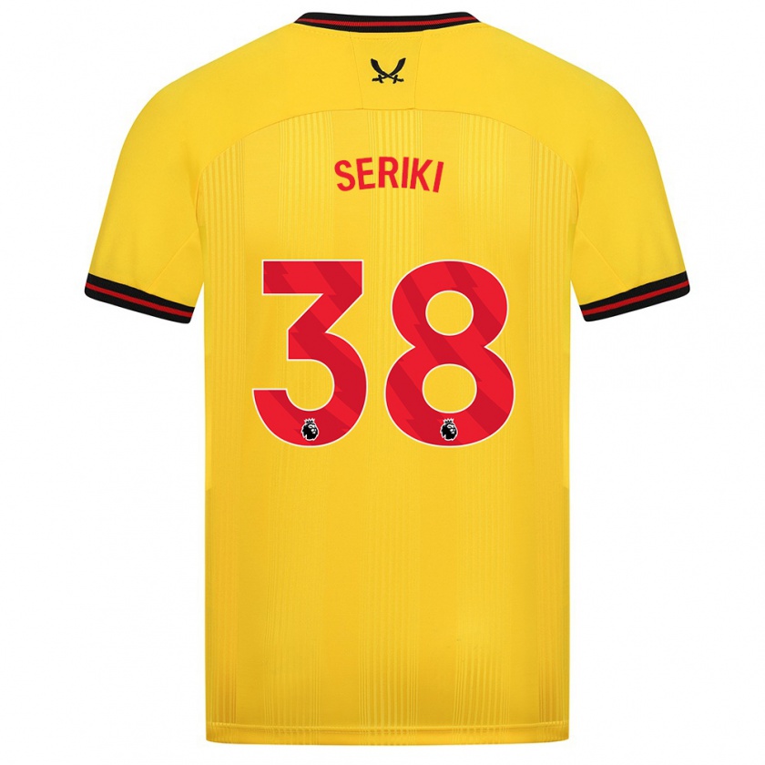 Kandiny Enfant Maillot Femi Seriki #38 Jaune Tenues Extérieur 2023/24 T-Shirt