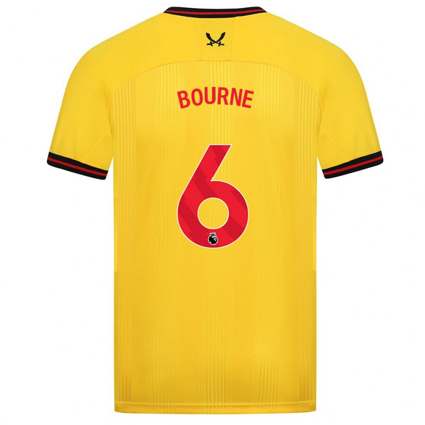 Kandiny Enfant Maillot Tara Bourne #6 Jaune Tenues Extérieur 2023/24 T-Shirt