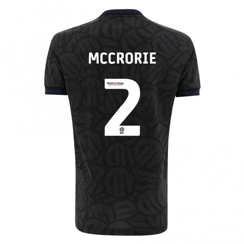 Kandiny Enfant Maillot Ross Mccrorie #2 Noir Tenues Extérieur 2023/24 T-Shirt