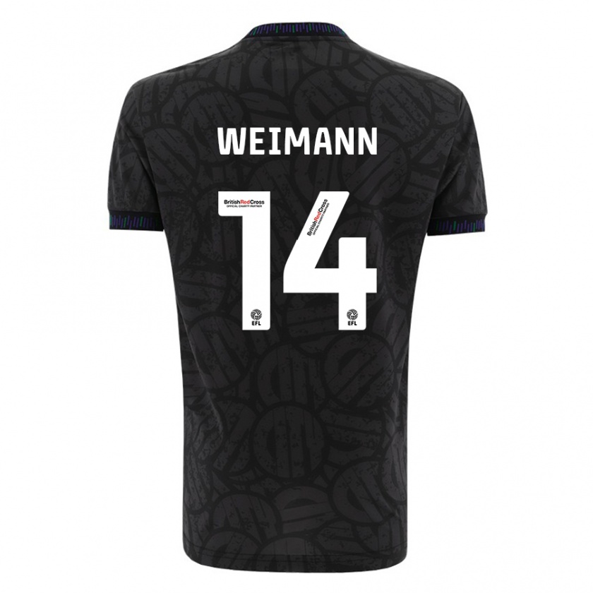 Kandiny Enfant Maillot Andreas Weimann #14 Noir Tenues Extérieur 2023/24 T-Shirt