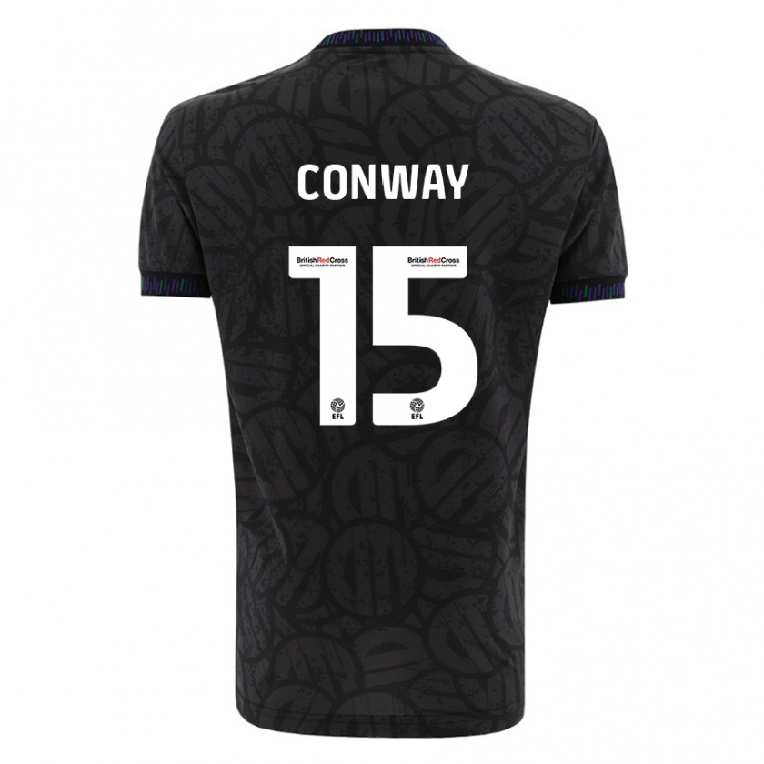 Kandiny Enfant Maillot Tommy Conway #15 Noir Tenues Extérieur 2023/24 T-Shirt