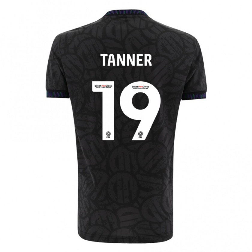 Kandiny Enfant Maillot George Tanner #19 Noir Tenues Extérieur 2023/24 T-Shirt