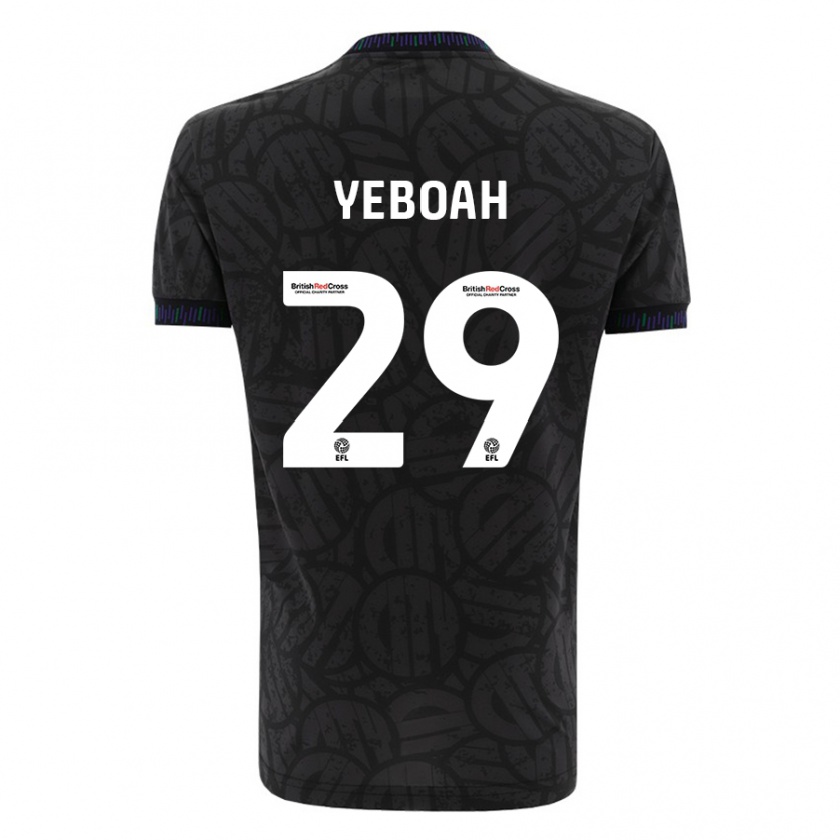 Kandiny Enfant Maillot Ephraim Yeboah #29 Noir Tenues Extérieur 2023/24 T-Shirt