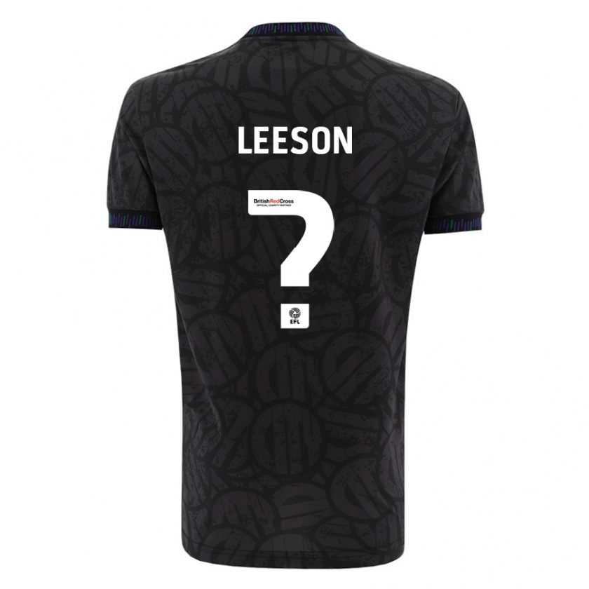 Kandiny Enfant Maillot Harry Leeson #0 Noir Tenues Extérieur 2023/24 T-Shirt