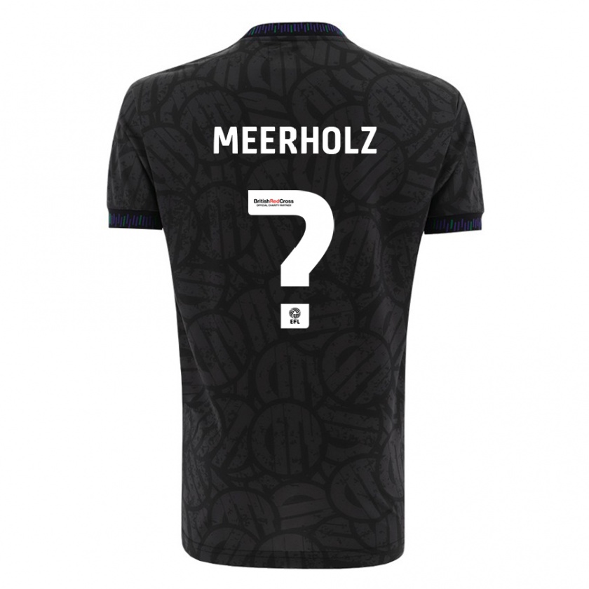 Kandiny Enfant Maillot Jed Meerholz #0 Noir Tenues Extérieur 2023/24 T-Shirt