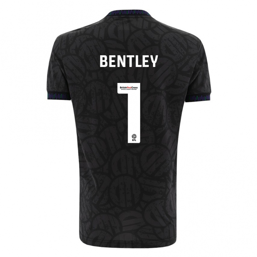 Kandiny Enfant Maillot Fran Bentley #1 Noir Tenues Extérieur 2023/24 T-Shirt