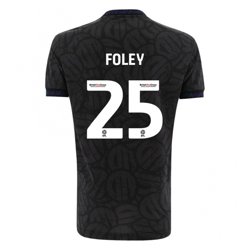 Kandiny Enfant Maillot Erin Foley #25 Noir Tenues Extérieur 2023/24 T-Shirt