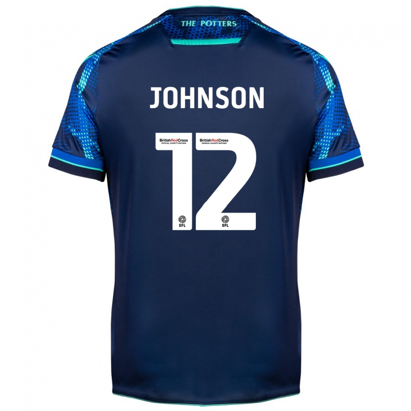 Kandiny Enfant Maillot Daniel Johnson #12 Marin Tenues Extérieur 2023/24 T-Shirt