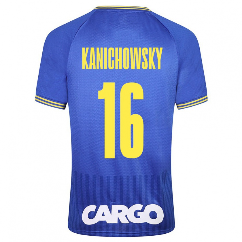 Kandiny Enfant Maillot Gabi Kanichowsky #16 Bleu Tenues Extérieur 2023/24 T-Shirt