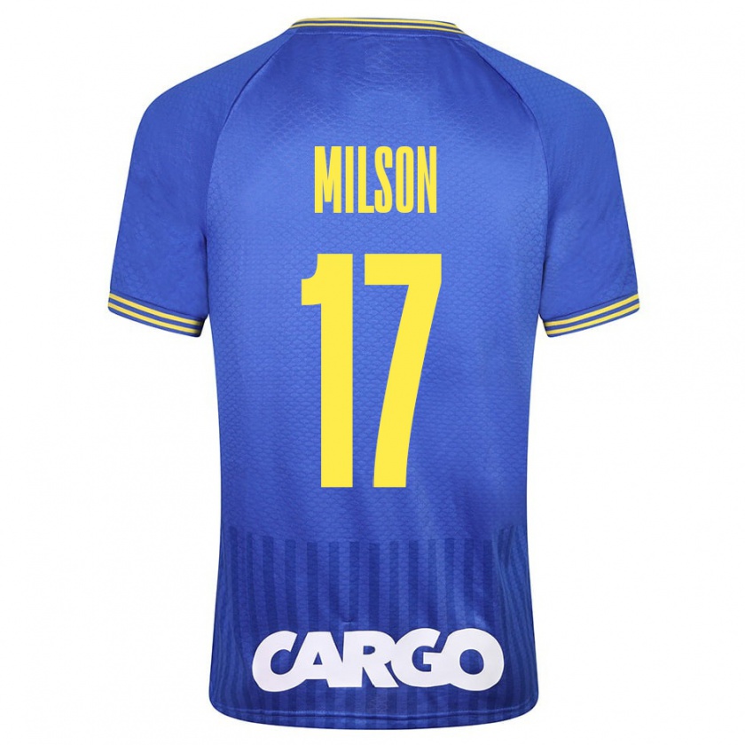 Kandiny Enfant Maillot Milson #17 Bleu Tenues Extérieur 2023/24 T-Shirt