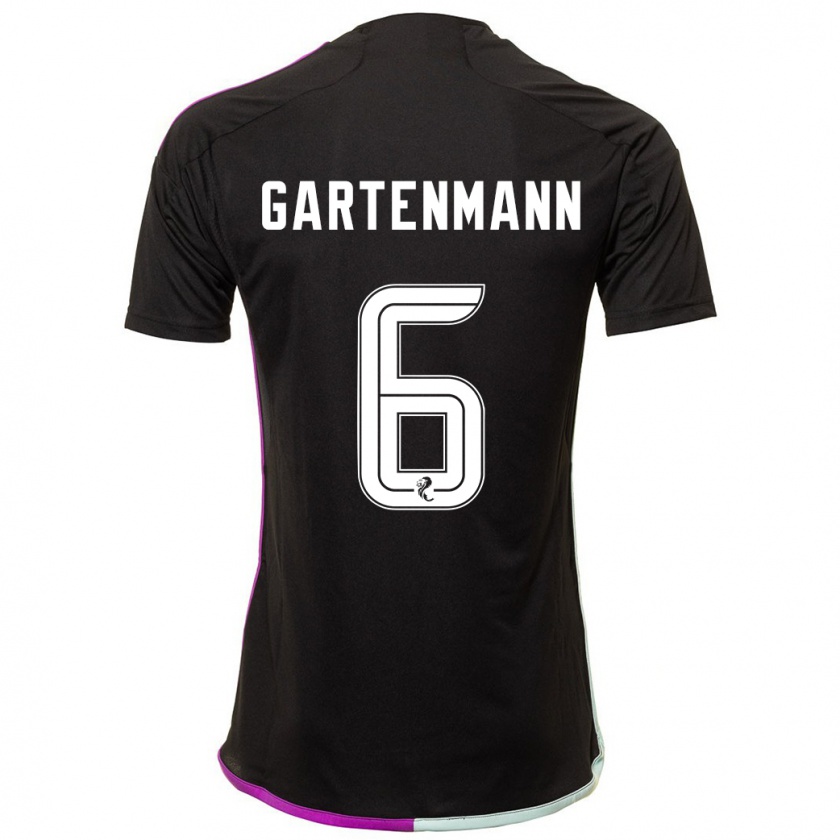 Kandiny Enfant Maillot Stefan Gartenmann #6 Noir Tenues Extérieur 2023/24 T-Shirt