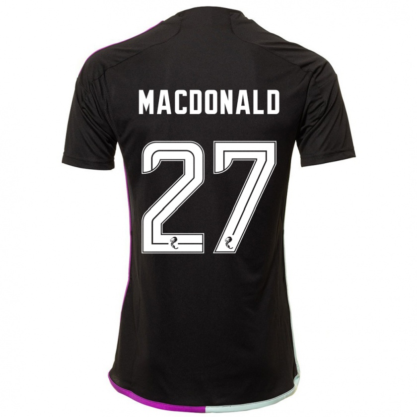 Kandiny Enfant Maillot Angus Macdonald #27 Noir Tenues Extérieur 2023/24 T-Shirt