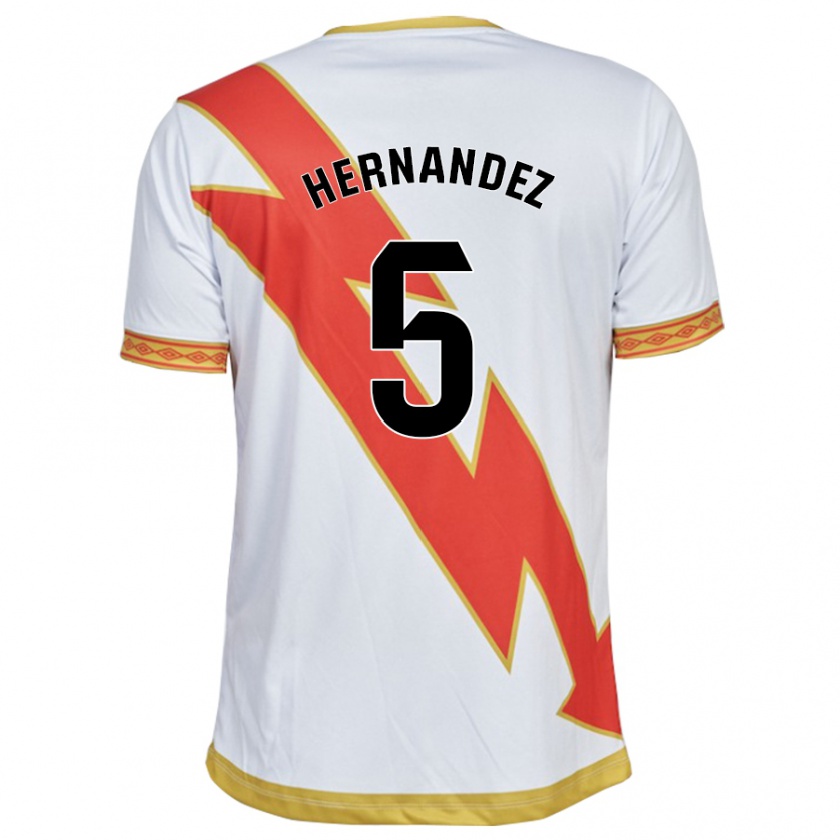 Kandiny Homme Maillot Aridane Hernández #5 Blanc Tenues Domicile 2023/24 T-Shirt