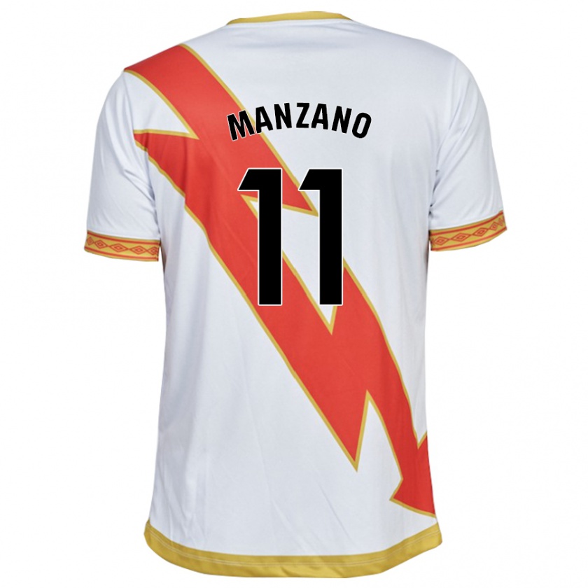 Kandiny Homme Maillot Sergio Manzano #11 Blanc Tenues Domicile 2023/24 T-Shirt