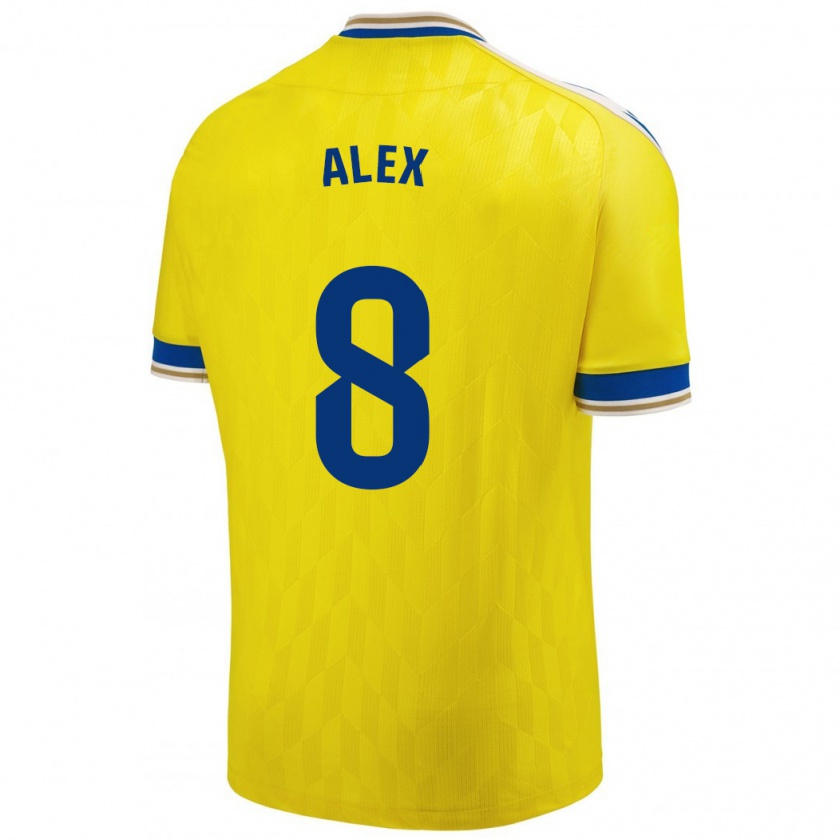 Kandiny Homme Maillot Álex Fernández #8 Jaune Tenues Domicile 2023/24 T-Shirt