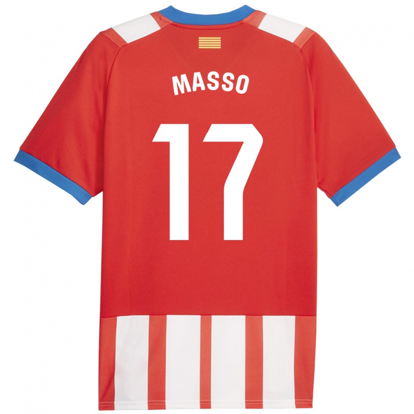 Kandiny Homme Maillot Ainoa Massó #17 Rouge Blanc Tenues Domicile 2023/24 T-Shirt