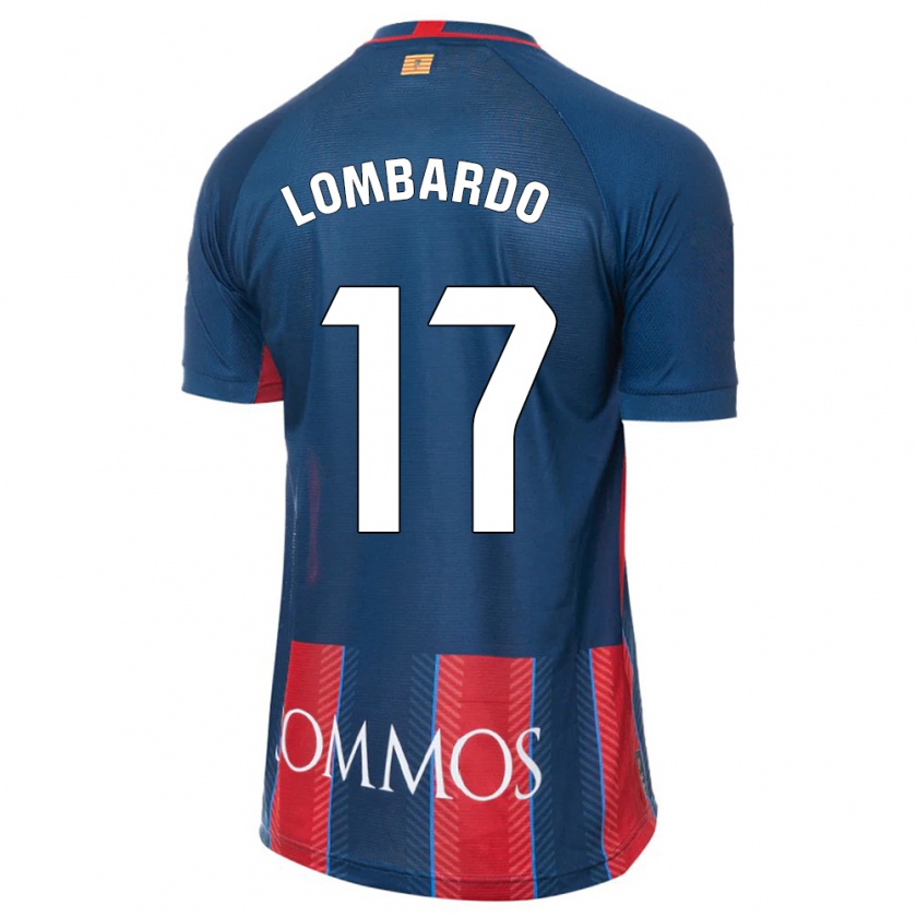 Kandiny Homme Maillot Enzo Lombardo #17 Marin Tenues Domicile 2023/24 T-Shirt