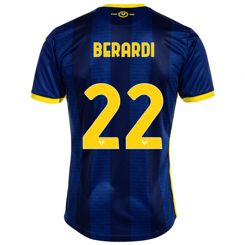 Kandiny Homme Maillot Alessandro Berardi #22 Marin Tenues Domicile 2023/24 T-Shirt