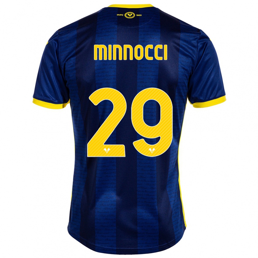 Kandiny Homme Maillot Valerio Minnocci #29 Marin Tenues Domicile 2023/24 T-Shirt