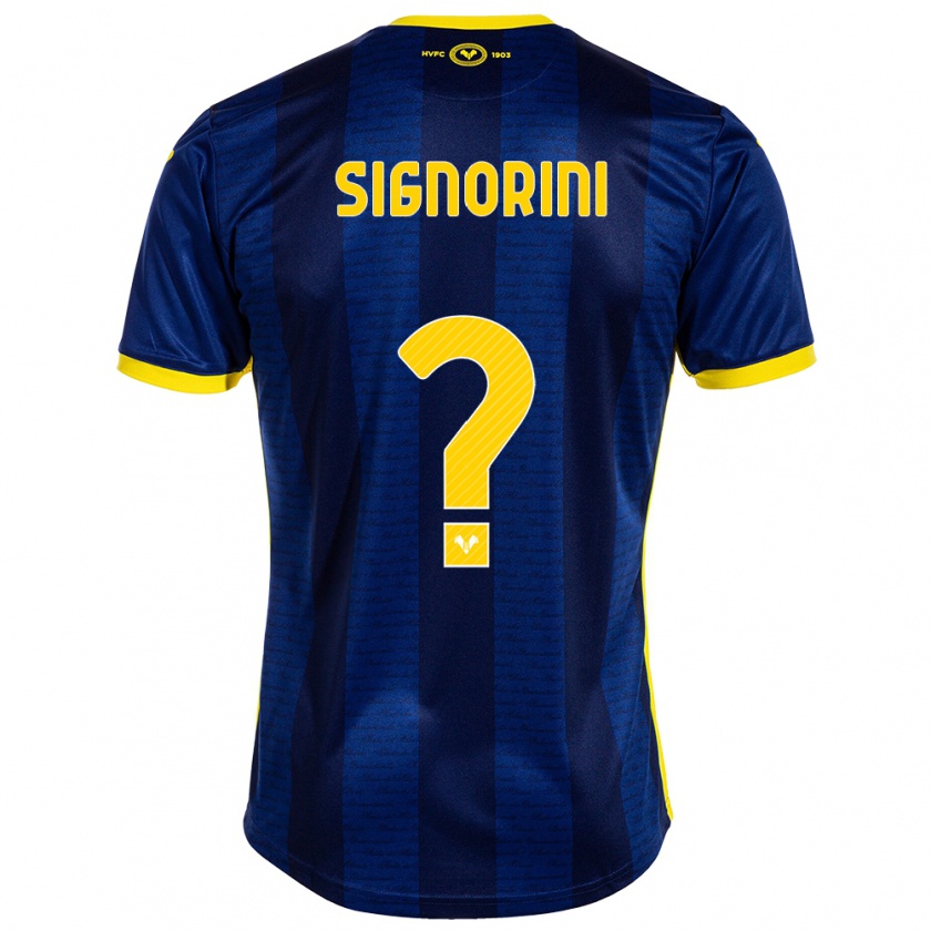 Kandiny Homme Maillot Simone Signorini #0 Marin Tenues Domicile 2023/24 T-Shirt