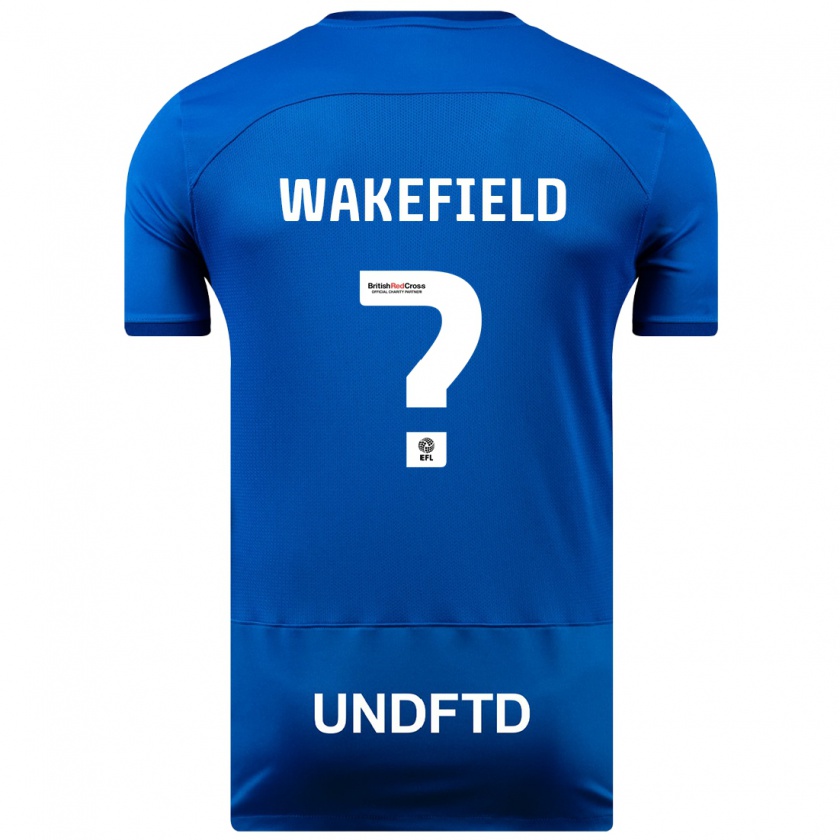 Kandiny Homme Maillot Kieran Wakefield #0 Bleu Tenues Domicile 2023/24 T-Shirt