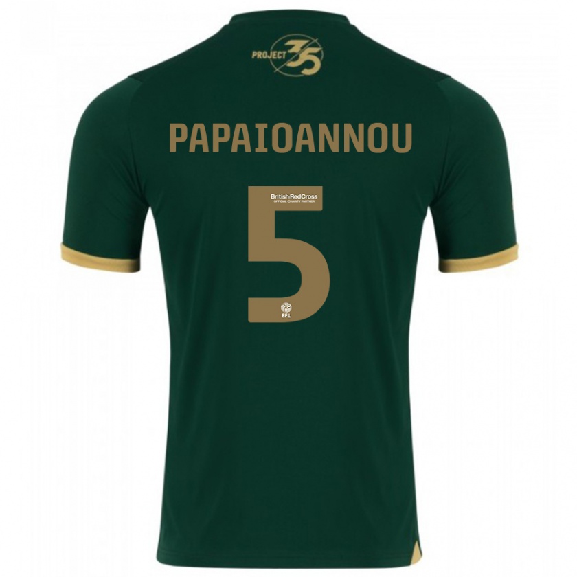 Kandiny Homme Maillot Panagiota Papaioannou #5 Vert Tenues Domicile 2023/24 T-Shirt