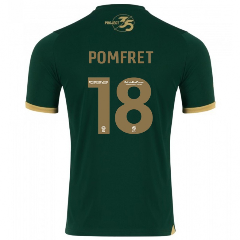 Kandiny Homme Maillot Taya Pomfret #18 Vert Tenues Domicile 2023/24 T-Shirt