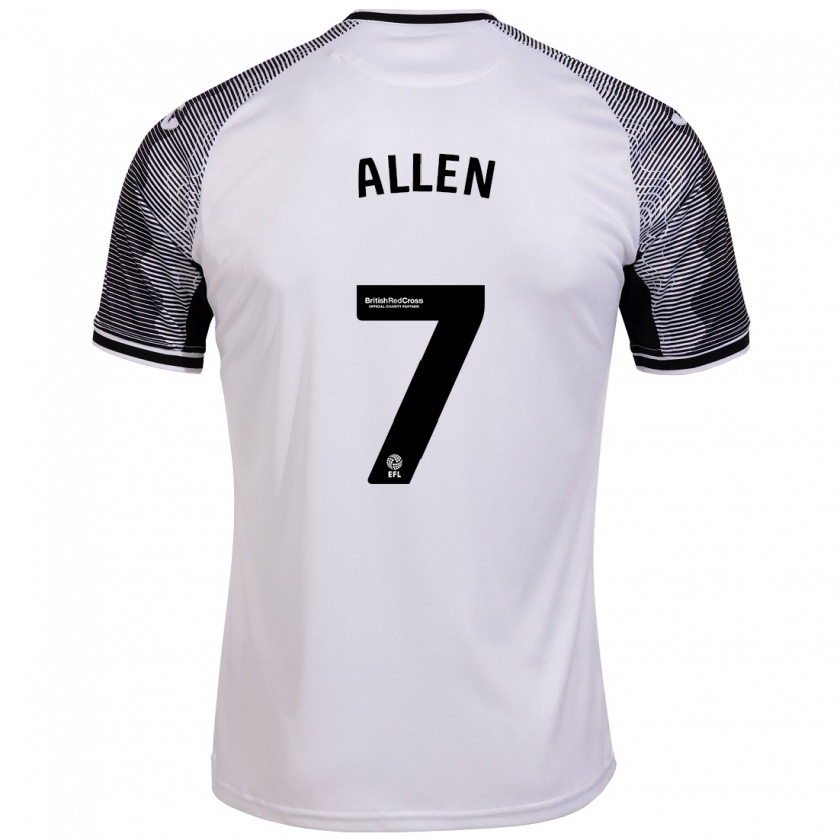 Kandiny Homme Maillot Joe Allen #7 Blanc Tenues Domicile 2023/24 T-Shirt