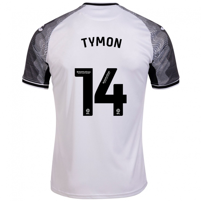 Kandiny Homme Maillot Josh Tymon #14 Blanc Tenues Domicile 2023/24 T-Shirt