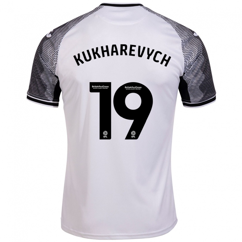 Kandiny Homme Maillot Mykola Kukharevych #19 Blanc Tenues Domicile 2023/24 T-Shirt