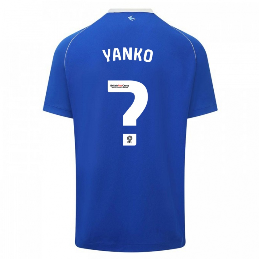 Kandiny Homme Maillot Nativ Yanko #0 Bleu Tenues Domicile 2023/24 T-Shirt