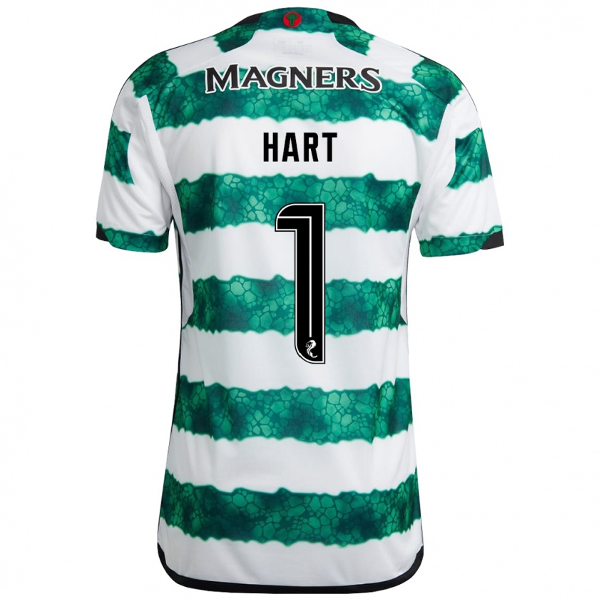 Kandiny Homme Maillot Joe Hart #1 Vert Tenues Domicile 2023/24 T-Shirt