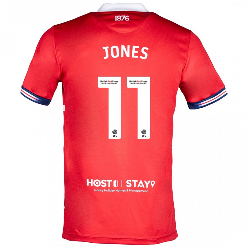 Kandiny Homme Maillot Isaiah Jones #11 Rouge Tenues Domicile 2023/24 T-Shirt