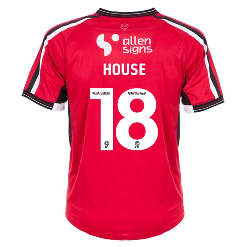 Kandiny Homme Maillot Ben House #18 Rouge Tenues Domicile 2023/24 T-Shirt