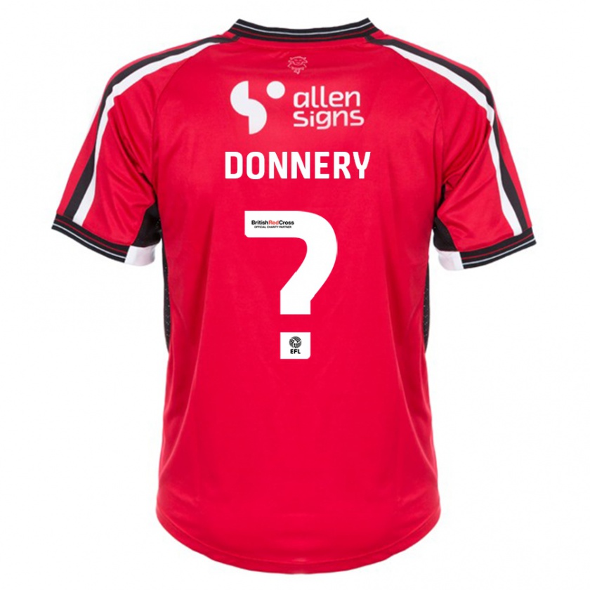 Kandiny Homme Maillot Julian Donnery #0 Rouge Tenues Domicile 2023/24 T-Shirt