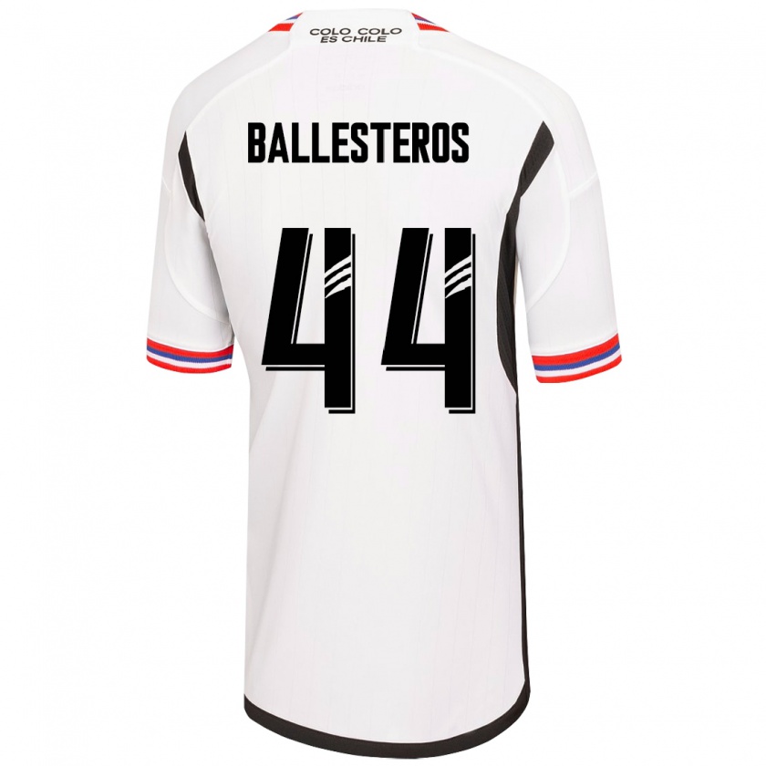 Kandiny Homme Maillot Martín Ballesteros #44 Blanc Tenues Domicile 2023/24 T-Shirt